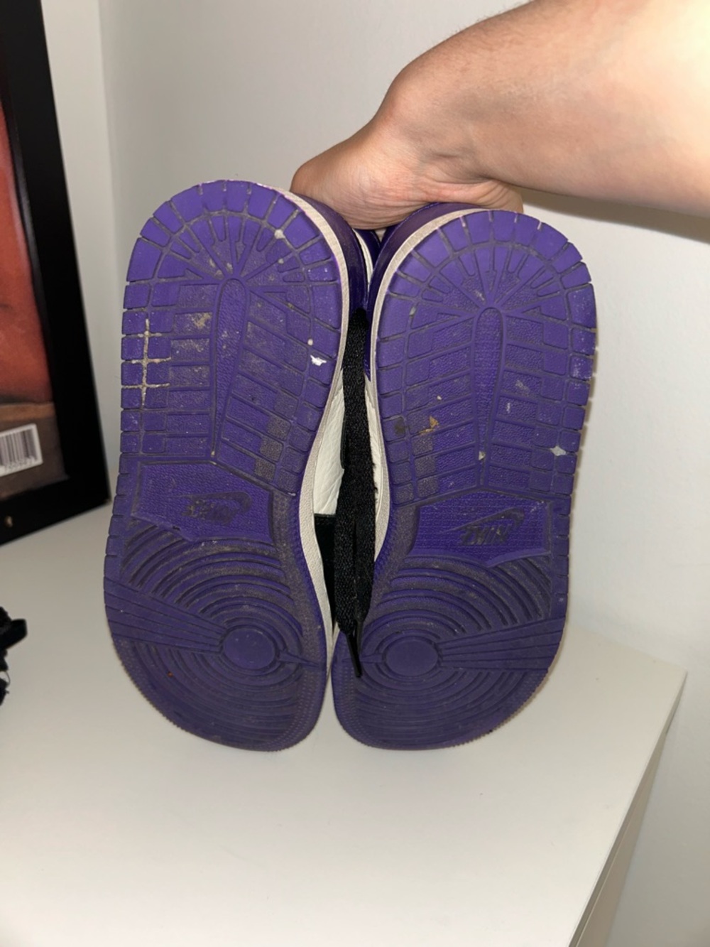 Nike Women's Mid-Top Sneakers in Black, Purple, White - Picture 4 of 6
